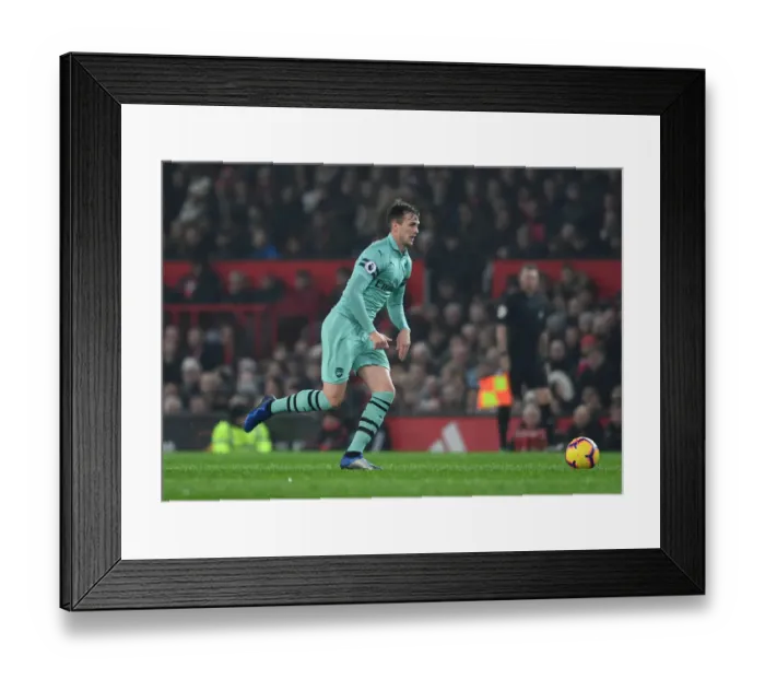 Framed Print : Rob Holding in Action: Arsenal vs. Manchester United, Premier League 2018-19