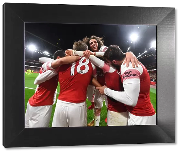 Guendouzi's Goal Celebration: Arsenal vs Huddersfield, Premier League 2018-19