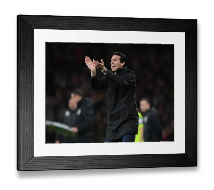 Framed Print : Unai Emery: Arsenal Tactics in Action vs. Huddersfield Town, Premier League 2018-19