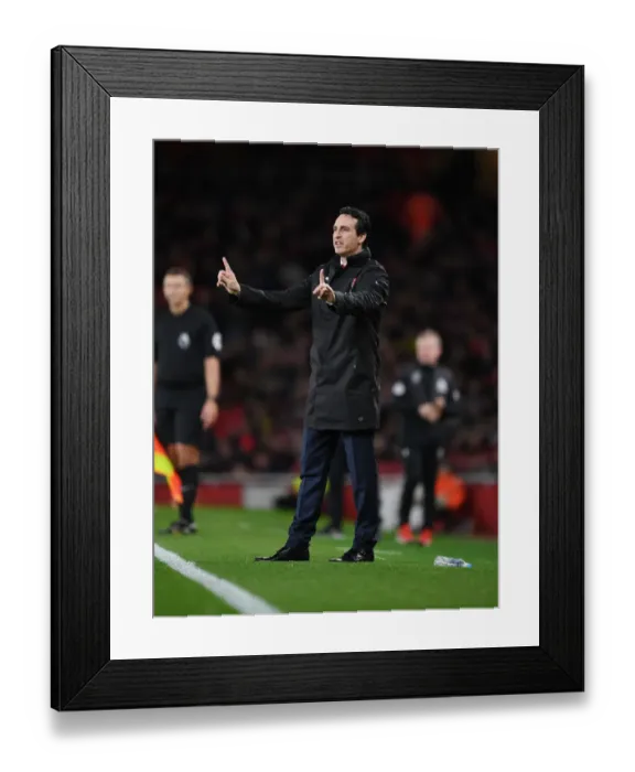 Framed Print : Unai Emery Leads Arsenal Against Huddersfield Town in Premier League