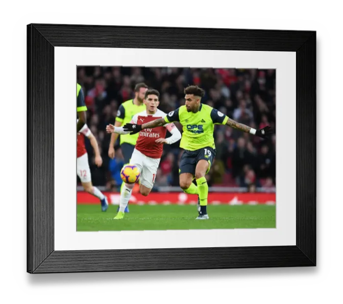 Framed Print : Torreira vs. Williams: Intense Battle at Emirates Stadium - Arsenal vs. Huddersfield, Premier League