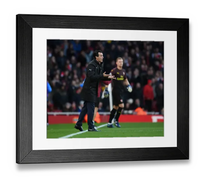 Framed Print : Unai Emery's Unwavering Determination: Arsenal's Preparation for Premier League Clash Against Huddersfield Town Framed Print : Unai Emery's Unwavering Determination: Arsenal's Preparation for Premier League Clash Against Huddersfield Town