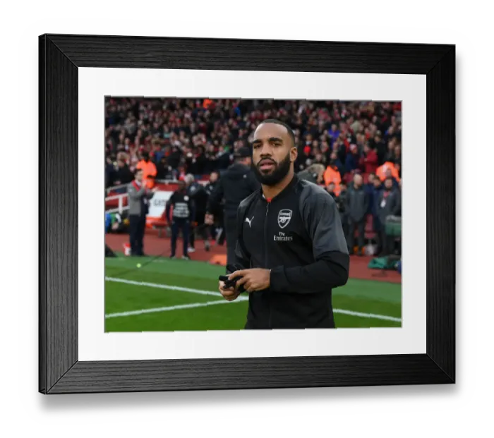 Framed Print : Alex Lacazette: Arsenal FC vs Huddersfield Town, Premier League, Emirates Stadium, London, 2018 Framed Print : Alex Lacazette: Arsenal FC vs Huddersfield Town, Premier League, Emirates Stadium, London, 2018
