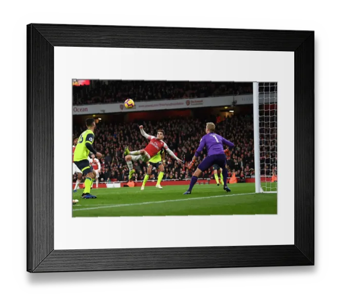 Framed Print : Lucas Torreira's Goal: Arsenal's Triumph Over Huddersfield Town, Premier League 2018-19