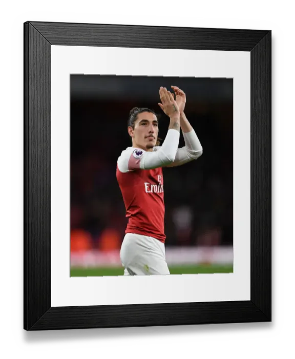 Framed Print : Hector Bellerin Celebrates with Arsenal Fans after Victory over Huddersfield Town Framed Print : Hector Bellerin Celebrates with Arsenal Fans after Victory over Huddersfield Town
