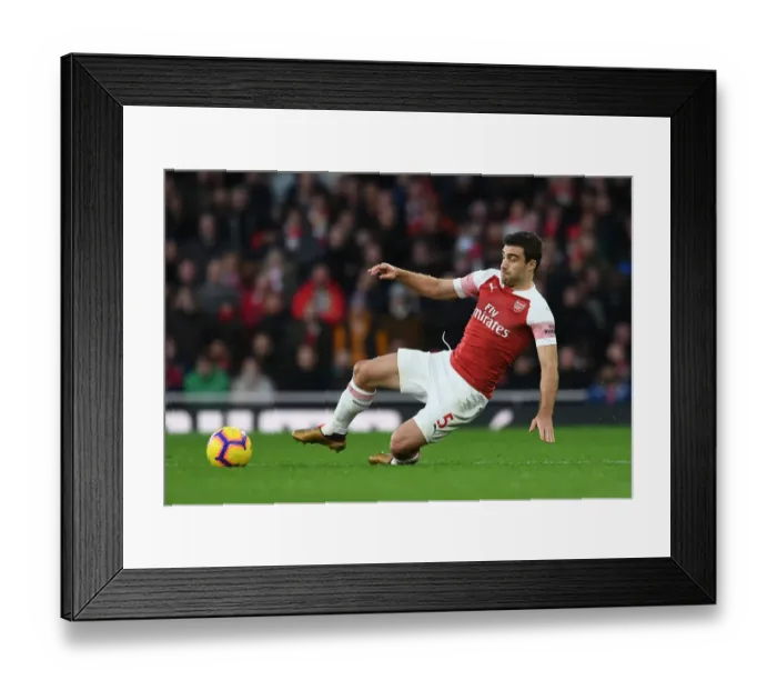 Framed Print : Sokratis in Action: Arsenal vs. Huddersfield Town, Premier League (December 2018)