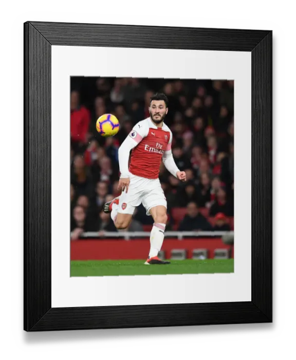 Framed Print : Sead Kolasinac in Action: Arsenal vs Huddersfield Town, Premier League (2018-19)