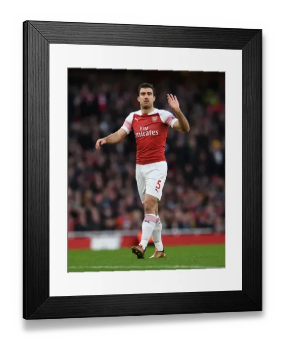 Framed Print : Sokratis in Action: Arsenal vs Huddersfield, Premier League (December 2018)