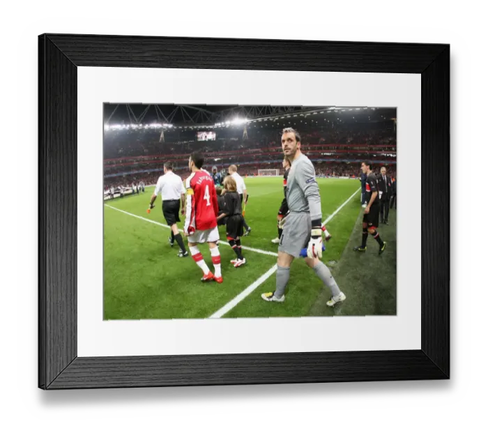 Framed Print : Manuel Almunia (Arsenal) walks out onto the pitch