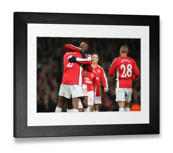 Framed Print : Abou Diaby's Brace: Arsenal's 4-1 Victory Over AZ Alkmaar in the Champions League with William Gallas