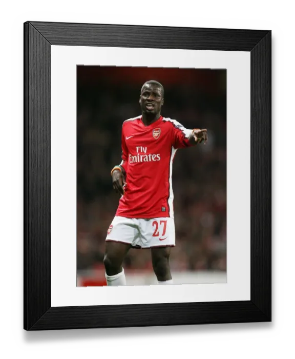Framed Print : Emmanuel Eboue's Victory: Arsenal 4-1 AZ Alkmaar, UEFA Champions League Group H, Emirates Stadium (November 4, 2009)