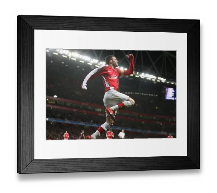 Framed Print : Cesc Fabregas Double: Arsenal's Triumph Over AZ Alkmaar in Champions League (4-1)
