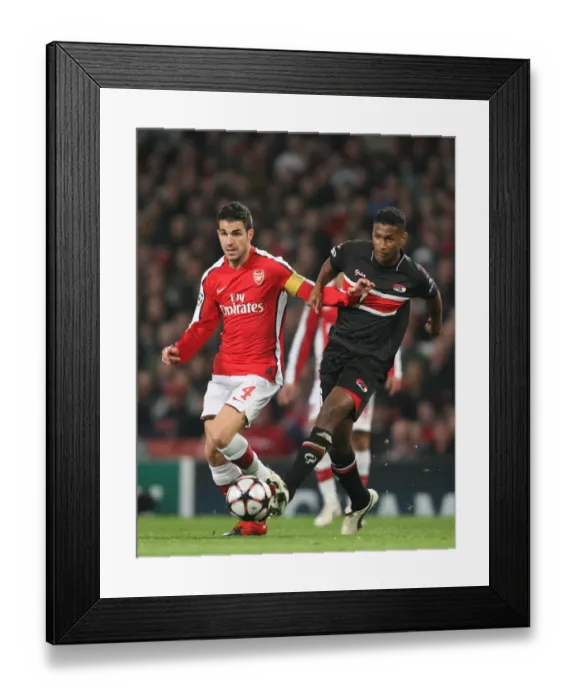 Framed Print : Cesc Fabregas Brilliant Performance: Arsenal's 4-1 Victory over AZ Alkmaar in the UEFA Champions League