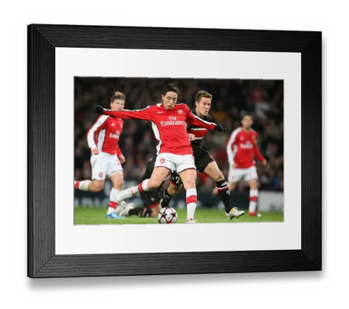 Framed Print : Samir Nasri Scores Arsenal's Second Goal Against AZ Alkmaar in UEFA Champions League: 4-1 Framed Print : Samir Nasri Scores Arsenal's Second Goal Against AZ Alkmaar in UEFA Champions League: 4-1
