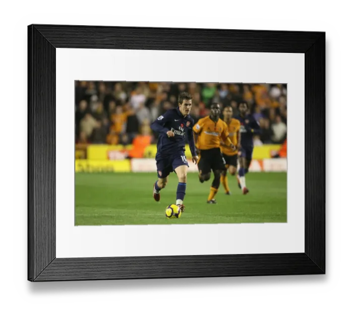 Framed Print : Arsenal's Aaron Ramsey Shines: 4-1 Crush of Wolves in Premier League (2009)