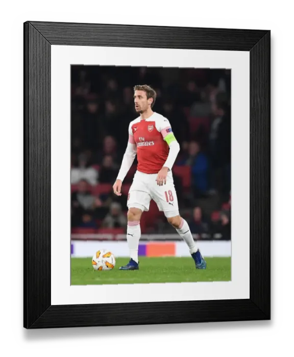Framed Print : Arsenal's Nacho Monreal in Action against Qarabag FK in Europa League Group E Framed Print : Arsenal's Nacho Monreal in Action against Qarabag FK in Europa League Group E
