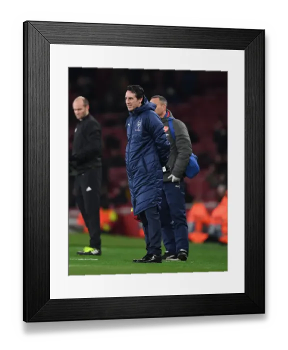 Framed Print : Unai Emery Leads Arsenal in Europa League Clash Against Qarabag