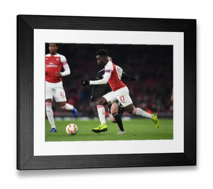 Framed Print : Arsenal's Saka Dazzles: Arsenal vs Qarabag, UEFA Europa League, Group E Framed Print : Arsenal's Saka Dazzles: Arsenal vs Qarabag, UEFA Europa League, Group E
