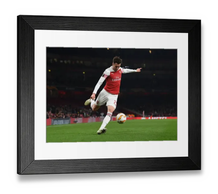 Framed Print : Carl Jenkinson: In Action for Arsenal against Qarabag in UEFA Europa League (2018-19)