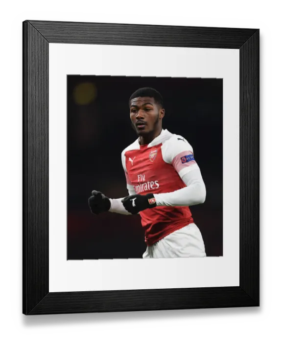 Framed Print : Ainsley Maitland-Niles in Action: Arsenal vs Qarabag, UEFA Europa League (December 2018)