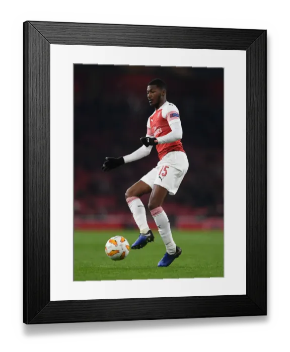 Framed Print : Ainsley Maitland-Niles in Action: Arsenal vs Qarabag, UEFA Europa League (December 2018)