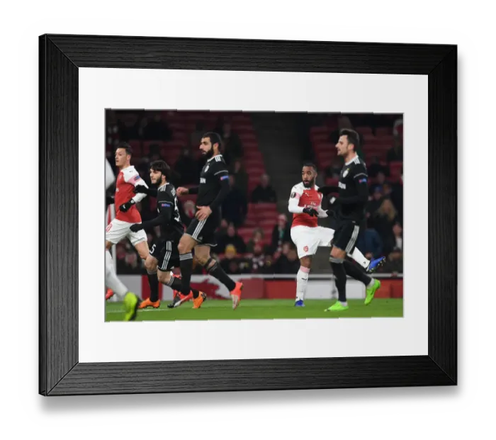 Framed Print : Alexandre Lacazette Scores for Arsenal Against Qarabag in Europa League Framed Print : Alexandre Lacazette Scores for Arsenal Against Qarabag in Europa League
