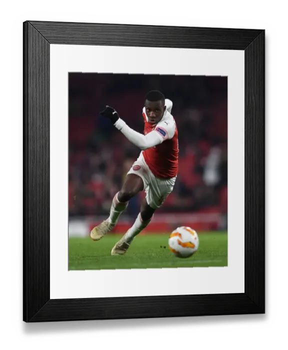 Framed Print : Eddie Nketiah in Action: Arsenal vs Qarabag, UEFA Europa League, Group E Framed Print : Eddie Nketiah in Action: Arsenal vs Qarabag, UEFA Europa League, Group E