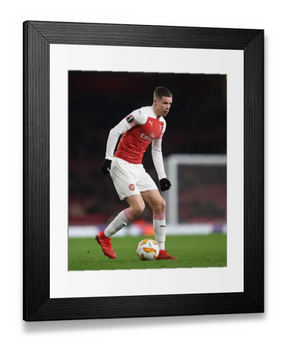 Framed Print : Charlie Gilmour: In Action for Arsenal against Qarabag (UEFA Europa League 2018-19)
