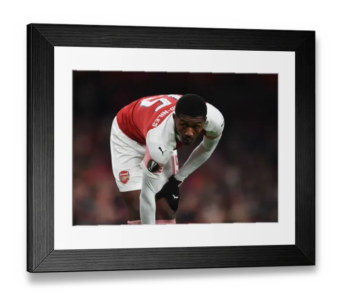 Framed Print : Ainsley Maitland-Niles in Action for Arsenal against Qarabag in UEFA Europa League