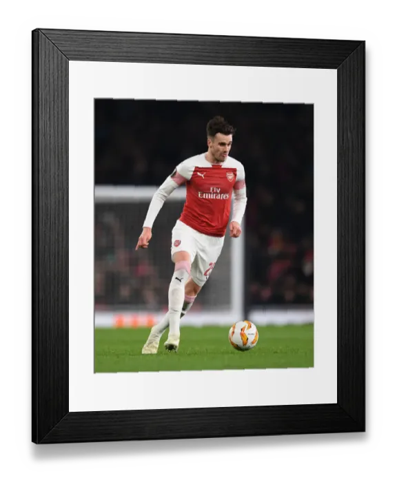 Framed Print : Carl Jenkinson in Action: Arsenal vs Qarabag, UEFA Europa League 2018-19