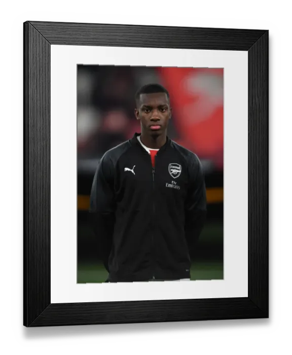 Framed Print : Eddie Nketiah: Arsenal's Ready-to-Rise Star Against Qarabag in Europa League Framed Print : Eddie Nketiah: Arsenal's Ready-to-Rise Star Against Qarabag in Europa League