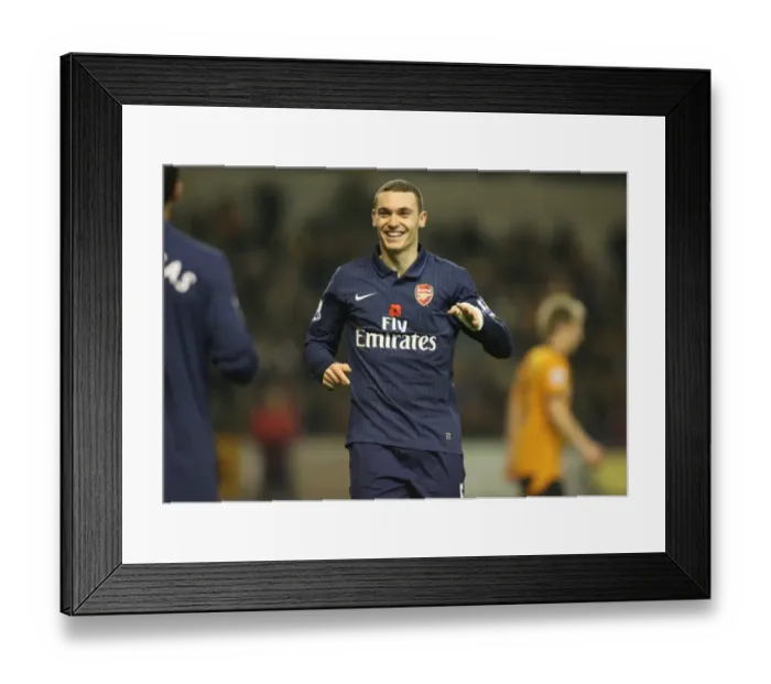 Framed Print : Thomas Vermaelen celebrates the 4th Arsenal goal Framed Print : Thomas Vermaelen celebrates the 4th Arsenal goal