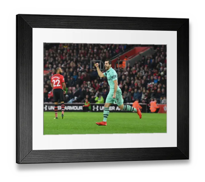 Framed Print : Mkhitaryan's Brace: Arsenal Tops Southampton in Premier League Clash