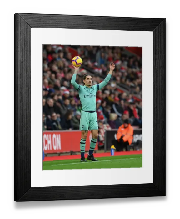 Framed Print : Hector Bellerin in Action: Arsenal vs. Southampton, Premier League 2018-19