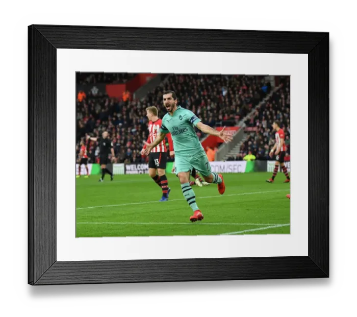 Framed Print : Mkhitaryan Strikes: Arsenal Secures Victory Over Southampton in Premier League Framed Print : Mkhitaryan Strikes: Arsenal Secures Victory Over Southampton in Premier League