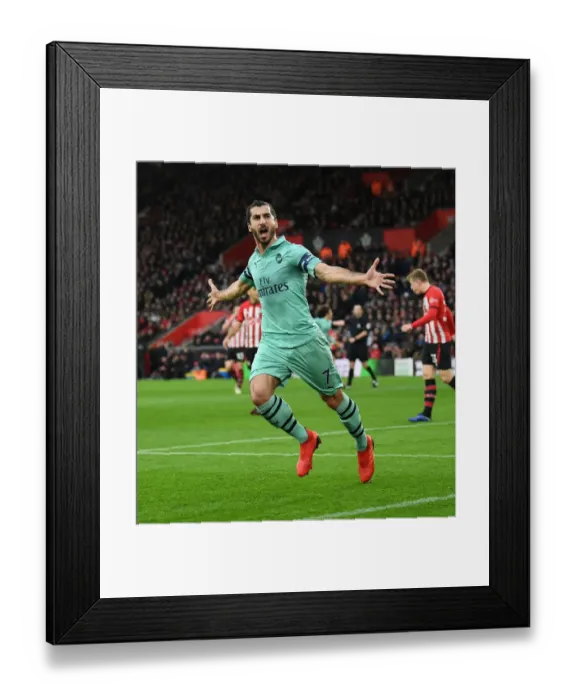 Framed Print : Mkhitaryan's Stunner: Arsenal's Winning Goal vs. Southampton (2018-19)