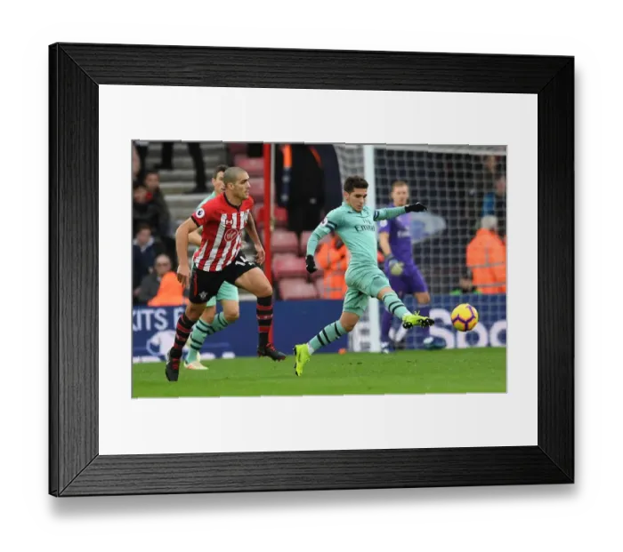 Framed Print : Torreira vs. Romeu: Intense Battle in Southampton v Arsenal Premier League Clash Framed Print : Torreira vs. Romeu: Intense Battle in Southampton v Arsenal Premier League Clash
