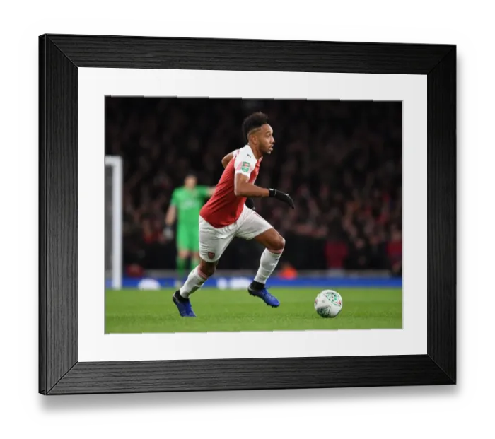 Framed Print : Aubameyang's Leadership: Arsenal vs. Tottenham in Carabao Cup Quarterfinals at Emirates Stadium