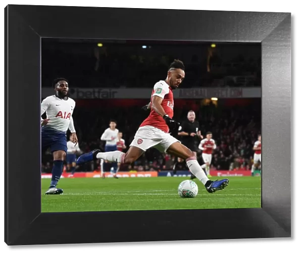 Arsenal's Aubameyang Sparks Emirates Victory: Carabao Cup Battle Against Tottenham