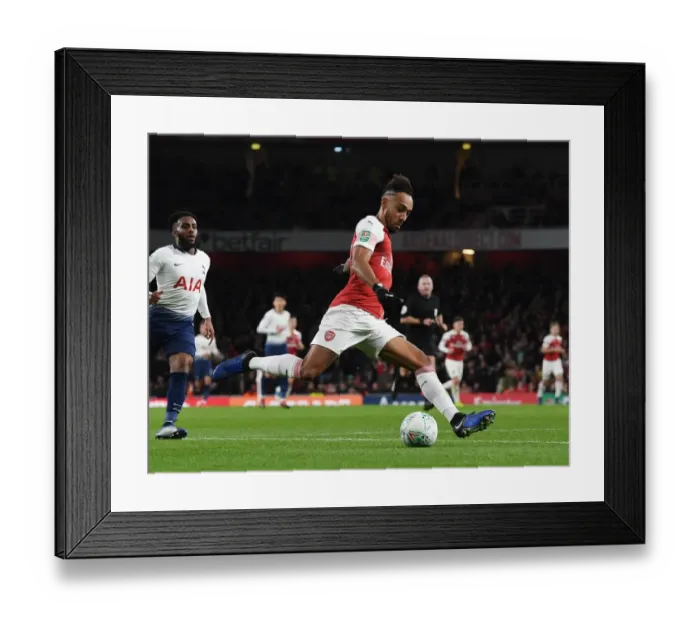 Framed Print : Arsenal's Aubameyang Sparks Emirates Victory: Carabao Cup Battle Against Tottenham Framed Print : Arsenal's Aubameyang Sparks Emirates Victory: Carabao Cup Battle Against Tottenham