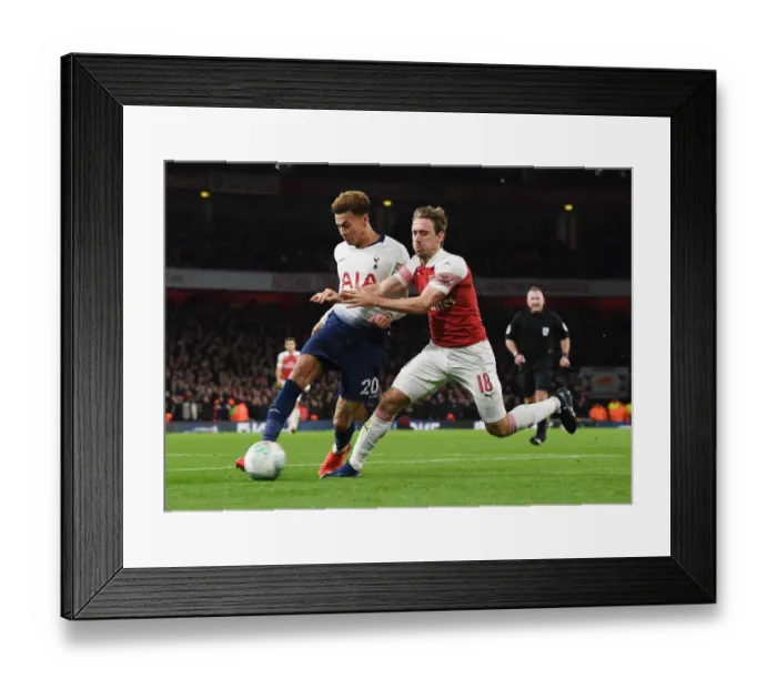 Framed Print : Arsenal vs. Tottenham: Carabao Cup Showdown - Monreal vs. Alli Clash Framed Print : Arsenal vs. Tottenham: Carabao Cup Showdown - Monreal vs. Alli Clash