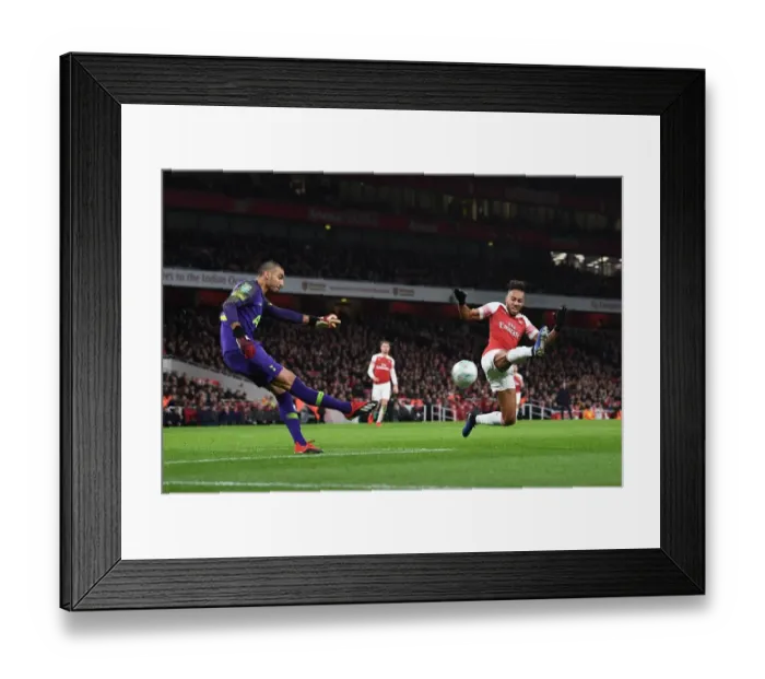 Framed Print : Aubameyang Charges Past Gazzaniga in Carabao Cup Quarterfinal Clash: Arsenal vs. Tottenham Framed Print : Aubameyang Charges Past Gazzaniga in Carabao Cup Quarterfinal Clash: Arsenal vs. Tottenham