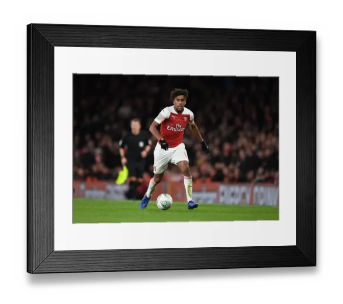 Framed Print : Arsenal vs. Tottenham Hotspur: Carabao Cup Quarterfinal - Alex Iwobi's Determination