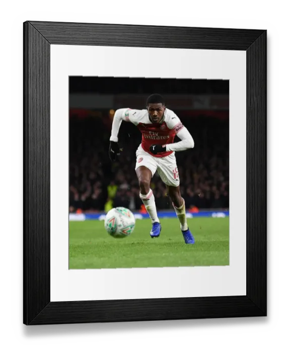 Framed Print : Arsenal vs. Tottenham: Ainsley Maitland-Niles in Carabao Cup Quarterfinal Showdown