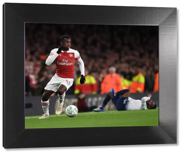 Arsenal's Eddie Nketiah in Carabao Cup Clash Against Tottenham