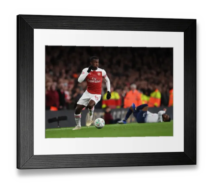 Framed Print : Arsenal's Eddie Nketiah in Carabao Cup Clash Against Tottenham Framed Print : Arsenal's Eddie Nketiah in Carabao Cup Clash Against Tottenham