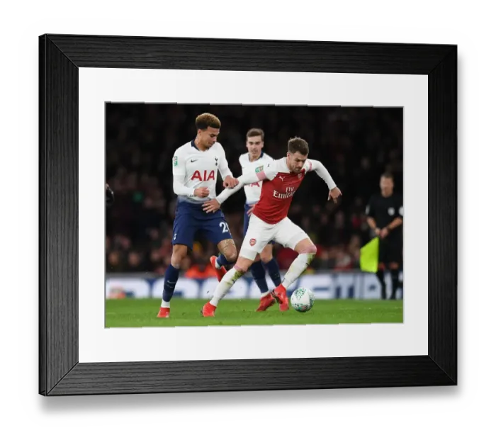 Framed Print : Ramsey vs. Alli: A Carabao Cup Showdown - Arsenal vs. Tottenham
