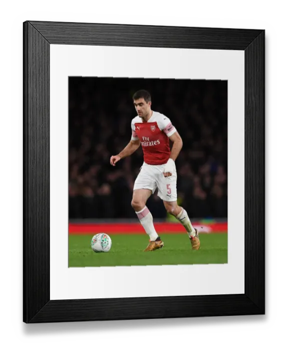 Framed Print : Sokratis of Arsenal in Carabao Cup Clash Against Tottenham