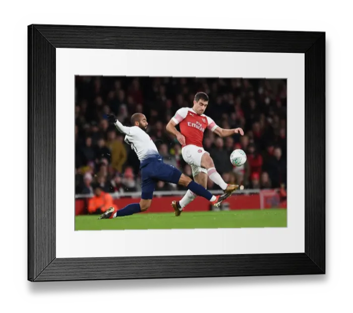 Framed Print : Clash of Titans: Sokratis vs. Lucas Moura - Arsenal vs. Tottenham Carabao Cup Showdown Framed Print : Clash of Titans: Sokratis vs. Lucas Moura - Arsenal vs. Tottenham Carabao Cup Showdown