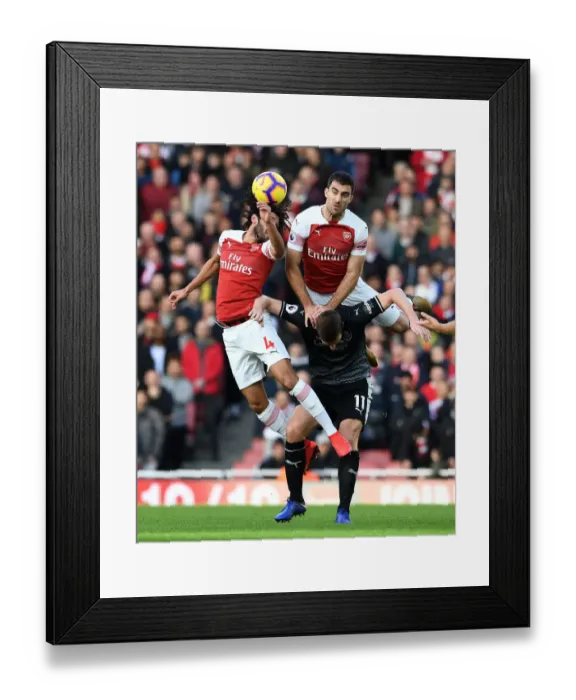Framed Print : Clash at Emirates: Elneny and Sokratis Battle Wood of Burnley